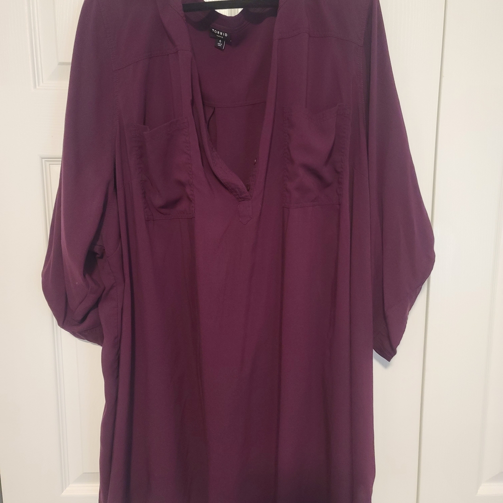 Torrid Deep Purple Tunic Harper Top